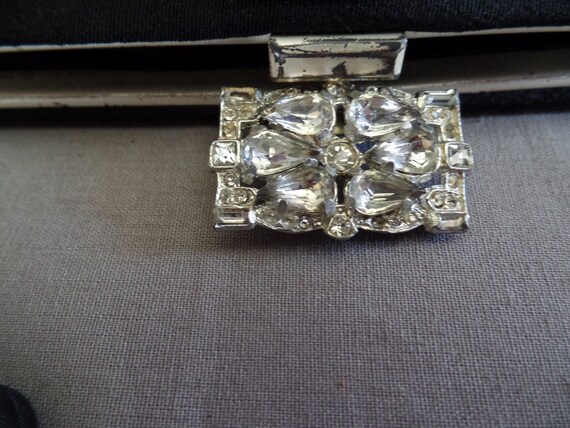 Vintage Cloth Clutch- hand strap -Change purse in… - image 3
