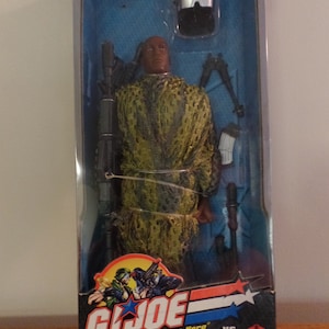 GI Joe 12&quot; figure-Heavy Duty-Black Action Hero-NIB-GI Joe vs Cobra-American Hero-Brown skin-camouflage-Vintage action figure