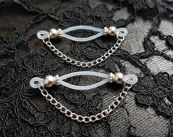 These are stylishly designed, handmade products that are absolutely harmless to skin health.silver steel chain