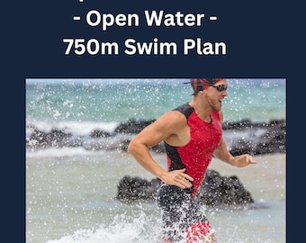 Programma di nuoto per triathlon sprint / Preparazione in acque libere di 6 settimane / Piano di allenamento di nuoto per triathlon / Download digitale