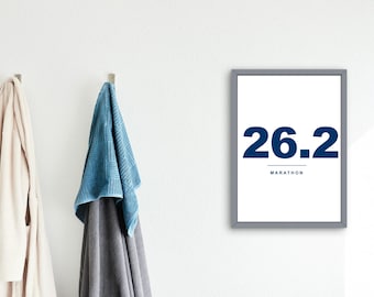 26.2 Marathon Print | Minimalist Runner Art