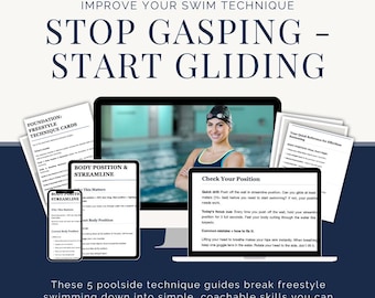 Freestyle Swim Technique Guides for Beginners | Stop Gasping & Fix Your Form | Pool-Deck Reference PDF |Foundation Swim Method