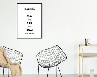 Ironman 140.6 Print | Triathlon Wall Art