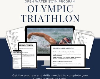 Olympic Triathlon Swim Program | 6-Week Open Water Prep | 1500m Triathlon Swimming Training | Instant Download