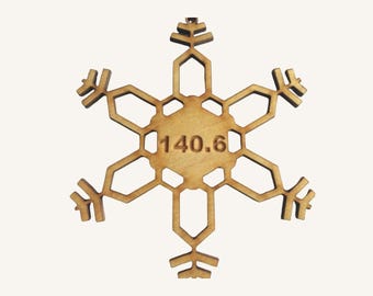 Ironman 140.6 Ornament | Laser Cut Wood