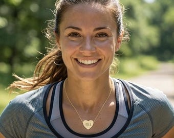 13.1 Half Marathon Finisher Necklace |  Half Marathon Gift for Her | Engraved Heart Pendant