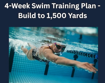 4-Week Fitness Swimming Training Plan | Build to 1,500 yards | Coach-Designed PDF | Phase 2 Adult Swim Method
