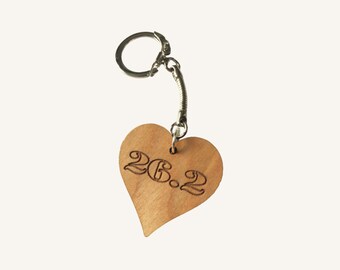 26.2 Marathon Heart Keychain | Runner Gift