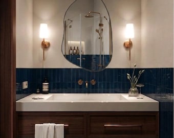 Tahoe Pebble Amorphous Mirror-Irregular Asymmetric Wall Mirror