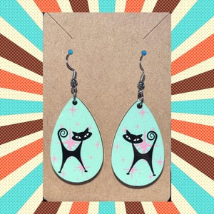 Atomic Cat Earrings