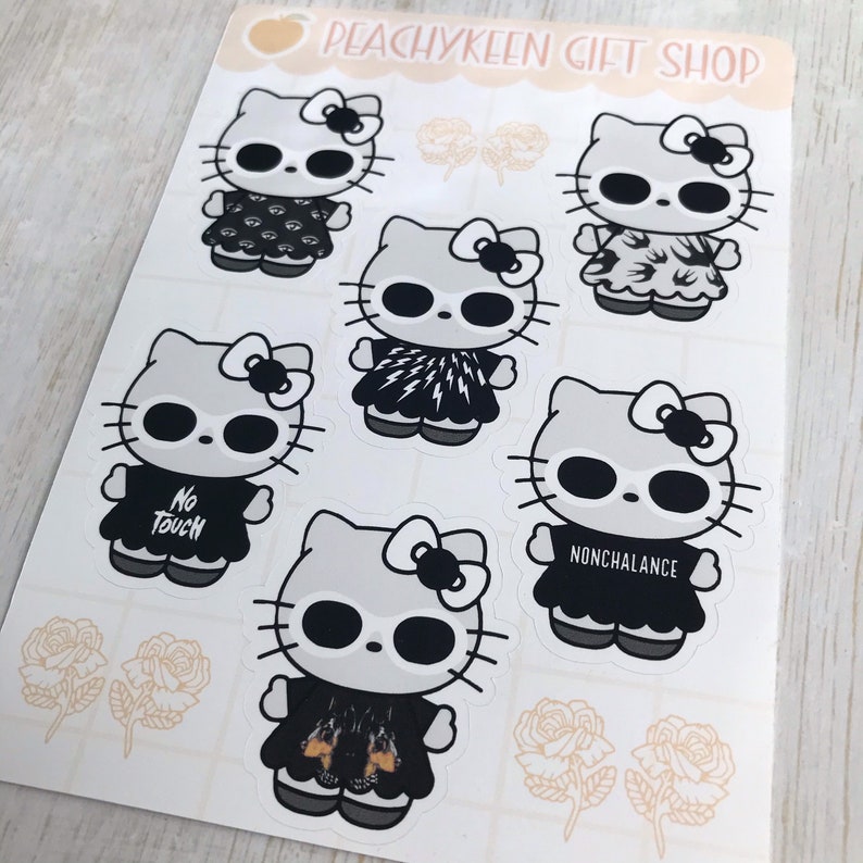 schitts creek themed hello kitty sticker sheet with 2 free etsy