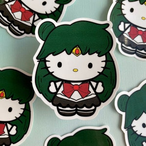 HK x Sailor Pluto & Sailor Scouts Stickers - water resistant- Sailor Moon - free shipping!