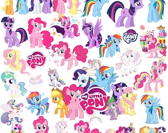 My Little Pony PNG SVG Clipart Bundle, Unicorn Images (Digital Download)