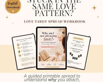 Love Tarot Spread Printable – Emotional Clarity Workbook for Love & Attachment Patterns (Digital Download)