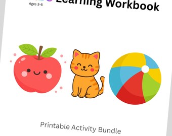 Printable ABC Worksheets for Kids | Preschool Learning Pack | Alphabet Tracing Workbook | Homeschool Activity | Toddler Learning Bundle