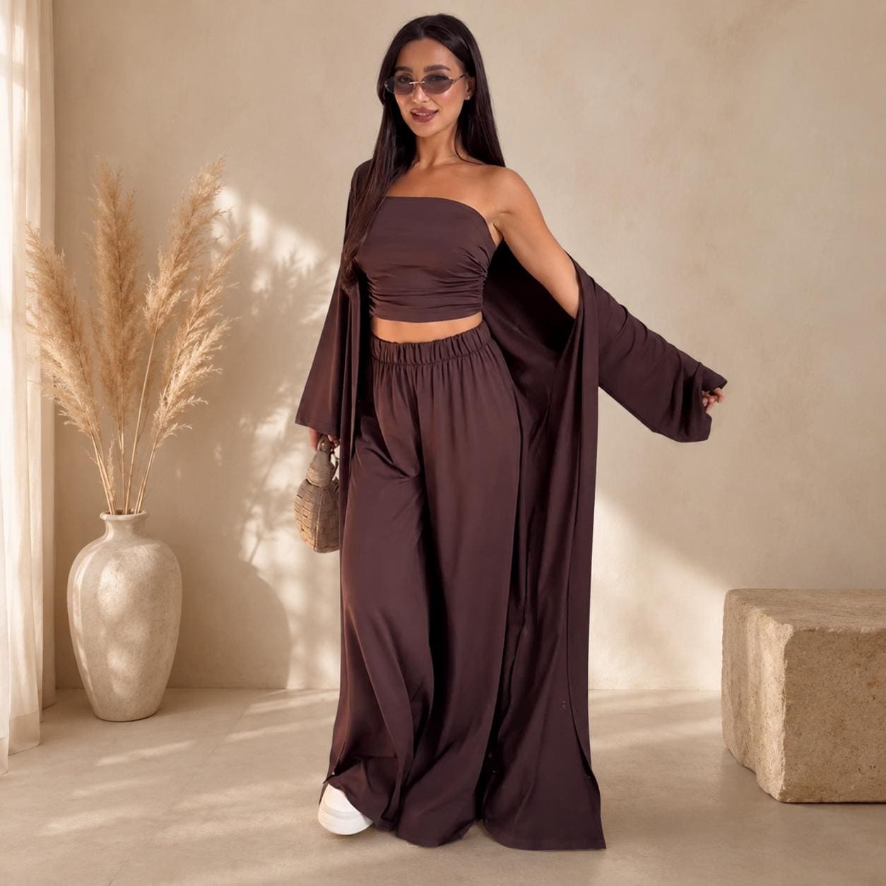 flowy long sleeve dress Elegant Mulberry Purple Off-shoulder Long Flowy Sleeve A-line Prom Dre   SposaBridal