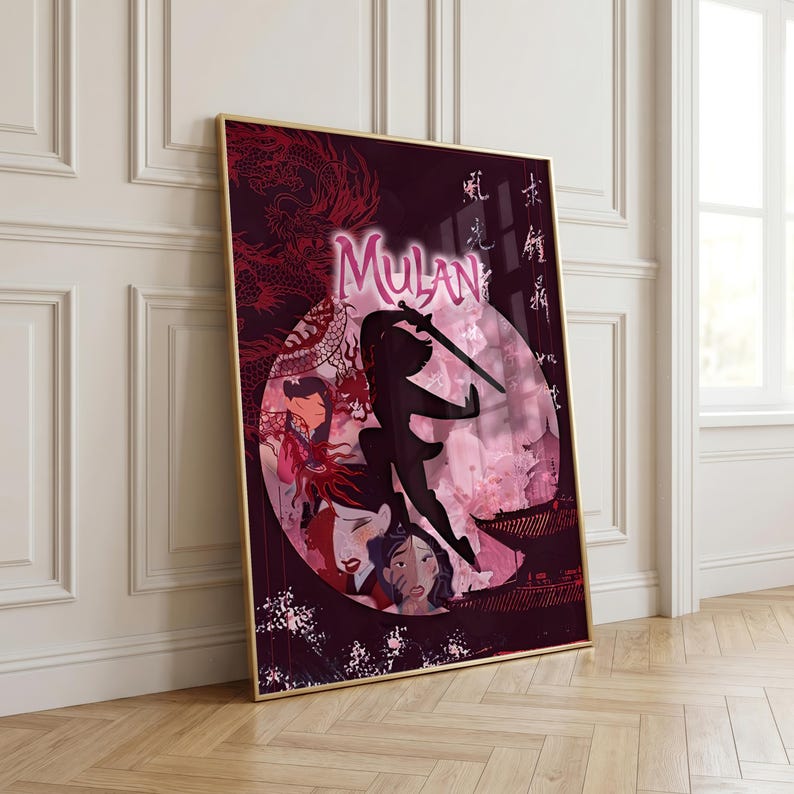 Mulan Poster | Disney Princess Wall Art | Warrior Princess Print ...