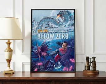 Poster Subnautica | Ocean Gaming Wandkunst | Unterwasser Exploration Print | Sci-Fi Survival Dekor | Tiefseespiel Poster | Gamer Raum Kunst