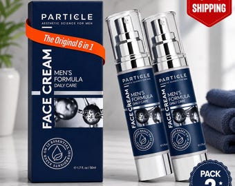2Pcs Particle Men's 6-in-1 Face Cream: Anti-Aging, Fights Eye Bags, Dark Spots