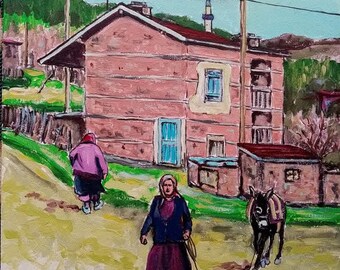 Anadolu'dan | Original Sanat Eseri | 35x45 | Tuval Üzerine Akrilik