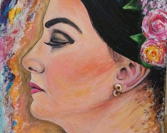 Teslimiyet | Original Sanat Eseri | 25x35 | Tuval Üzerine Akrilik