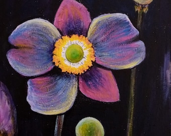 Çiçek | Original Sanat Eseri | 30x40| Tuval Üzerine Akrilik boya