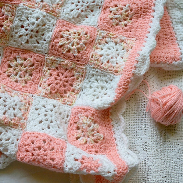 Baby Blanket Granny Square Etsy