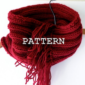 Cowl Knitting Pattern- Digital PDF- Easy Winter Scarf Pattern- Circle, Infinity Scarf