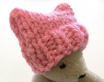 Miniature Women's March Hat- Mini Cap- Doll, Teddy Bear Hat, Gift For Her- Choose Size or Color