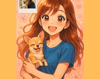 Custom Anime Portrait. Personalized Anime Cartoon. Portraits for Couple, Wife, Husband, Girlfriend or Boyfriend.