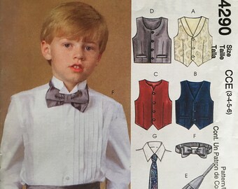 -FF Boys Bow Tie Handkerchief Set Coral