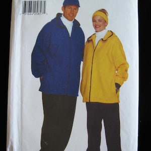 Butterick Womens Mens Jacket Pants Hat Headband, Jogging Workout Sewing Pattern 5086 Size xs s m l xl   Uncut UC FF