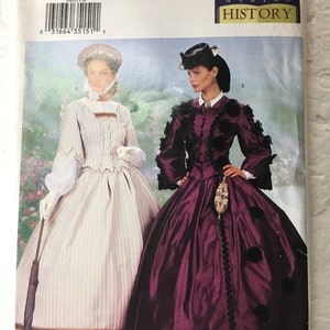 Butterick Misses Womens Historical Civil War Gown Dress Costume Sewing Pattern P205 / 6694 Size 6 8 10 Uncut UC