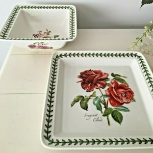 Portmeirion Botanic Roses Serving Bowl & Dinner Plate
