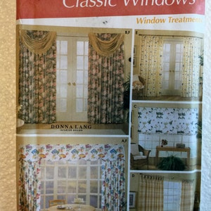 Simplicity Home Decorating Valance Swags Shades Drapes Window Treatments Sewing Pattern 9606 UC Uncut FF