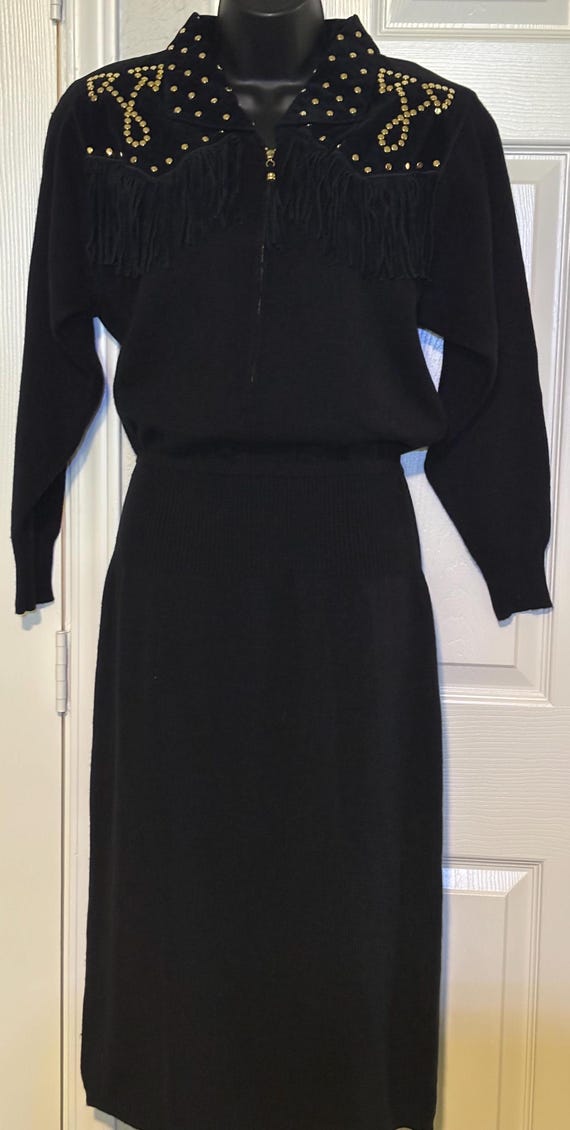 black western maxi dress Western Belle Black Maxi Dress Large