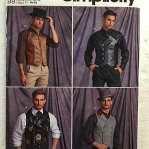 Simplicity Mens R11159 Corsets and Vests Costume Sewing Pattern Size 46 48 50 52 Uncut FF