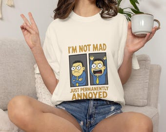 Grumpy Animal Shirt, Sarcastic Humor Tee, Introvert Mood, Relatable Meme Apparel