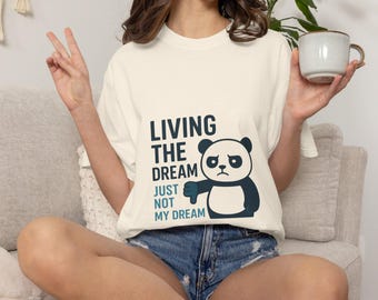 Grumpy Panda Shirt, Sarcastic Humor Tee, Introvert Mood, Relatable Meme Gift