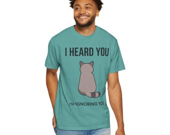 Funny Cat Shirt, Sarcastic Introvert Humor Tee, Grumpy Animal Meme Top