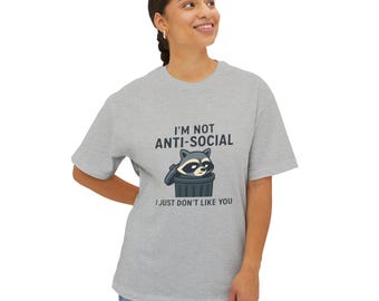 Raccoon Trash Can Shirt, Sarcastic Introvert Humor Tee