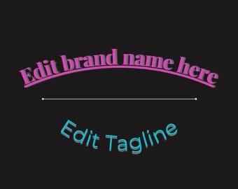 Editable Canva Logo Bundle, Neon Branding Kit (Instant Download)