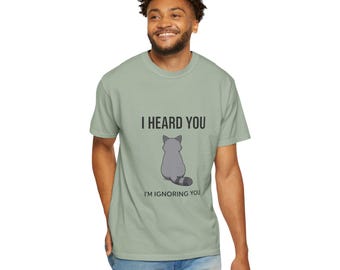 Sarcastic Cat Shirt, Introvert Humor Tee, Grumpy Animal Graphic, Relatable Meme Apparel