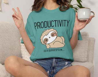 Funny Sloth Shirt, Sarcastic Introvert Humor Tee, Grumpy Animal Graphic Shirt
