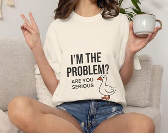 Funny Goose Shirt, Sarcastic Introvert Humor Tee, Grumpy Animal Relatable Meme Top
