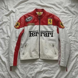 Ferrari red leather jacket - Etsy 日本
