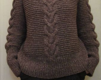 Sweater in alpaca,cotton blend size S/M