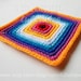 Single Crochet Solid Square chart. Pattern No 1 of the collection of Basic Crochet Shapes