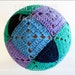 Crochet Square and Triangle Ball Pattern-Rhombicuboctahedron. Ball pillow, ball toy, round pillow cover, bedroom pillow,crochet sphere