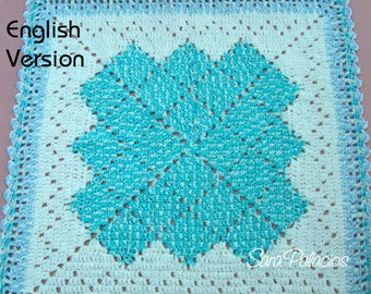 Crochet baby blanket pattern, Solid granny square afghan pattern, Crochet baby afghan, Crochet blanket for baby